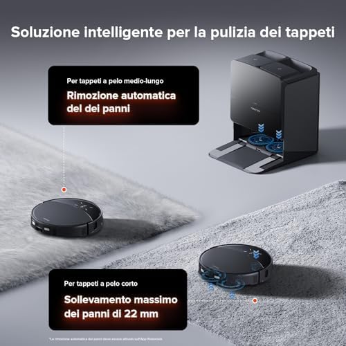 roborock Saros 10R Robot Aspirateur avec Chargement et Déchargement Automatique de l'Eau, 7,98 cm, Anti-Enchevêtrement, Cadre AdaptiLift, Retrait Automatique des Serpillères, Nettoyage des Coins et des Bords
