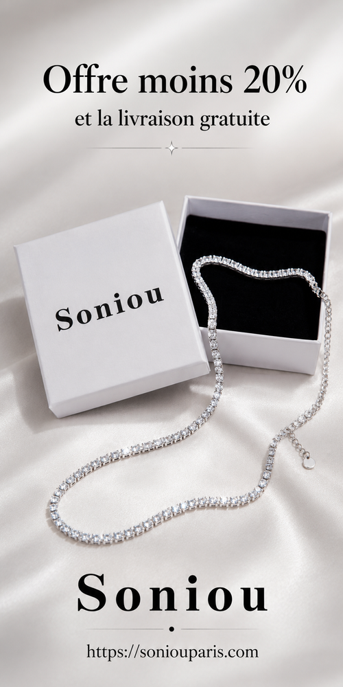 Chaîne Tennis Soniou – Acier Inoxydable et CZ
