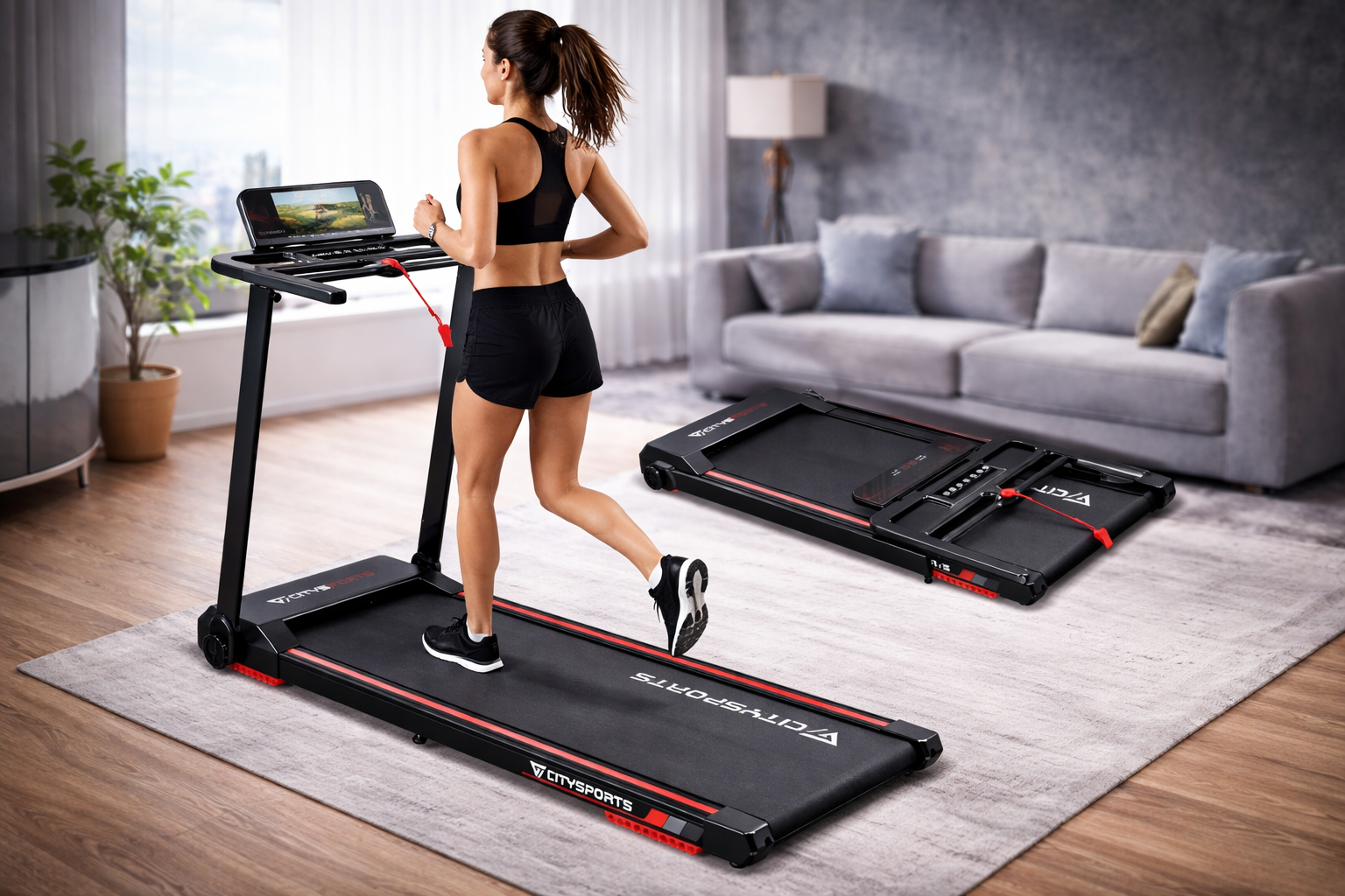 Tapis de Course Pliable 1400W, CITYSPORTS WP9