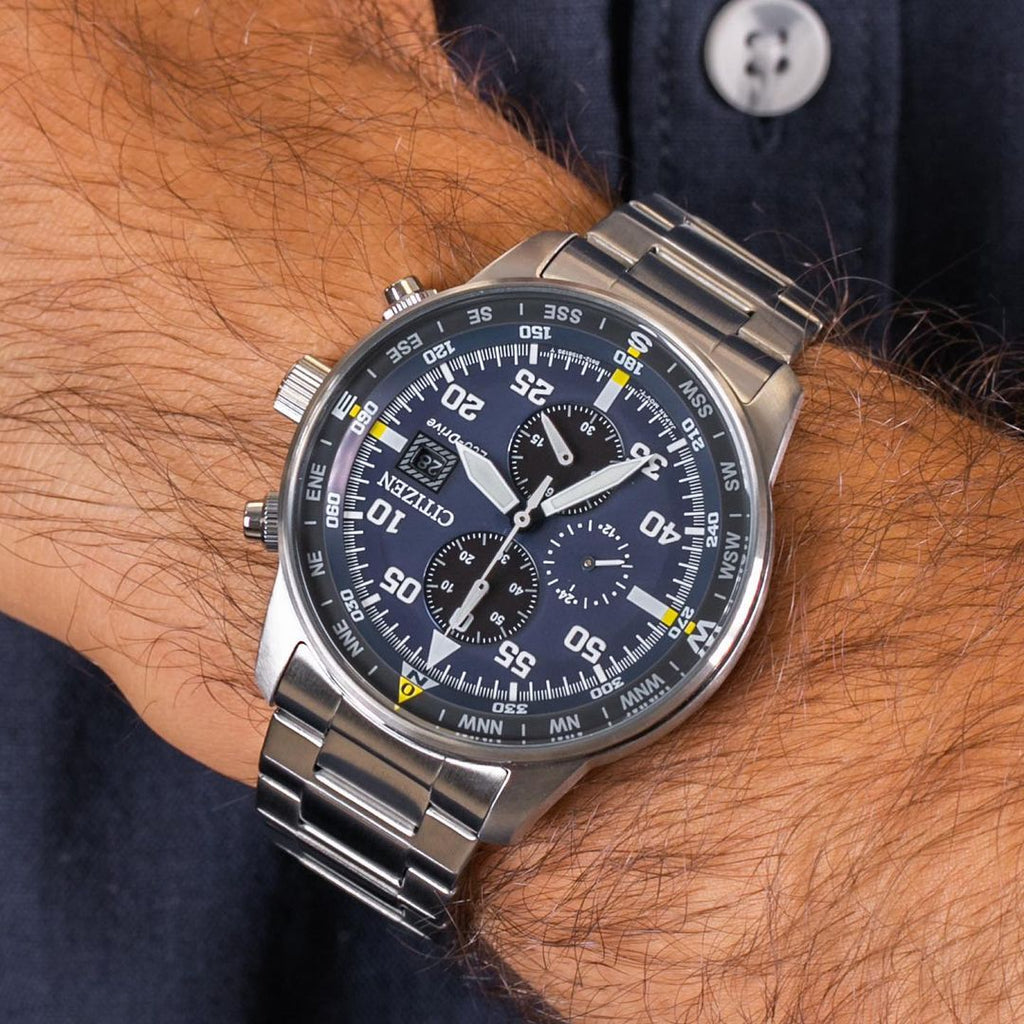 Montre Citizen Chronographe Eco-Drive — Cadran Bleu