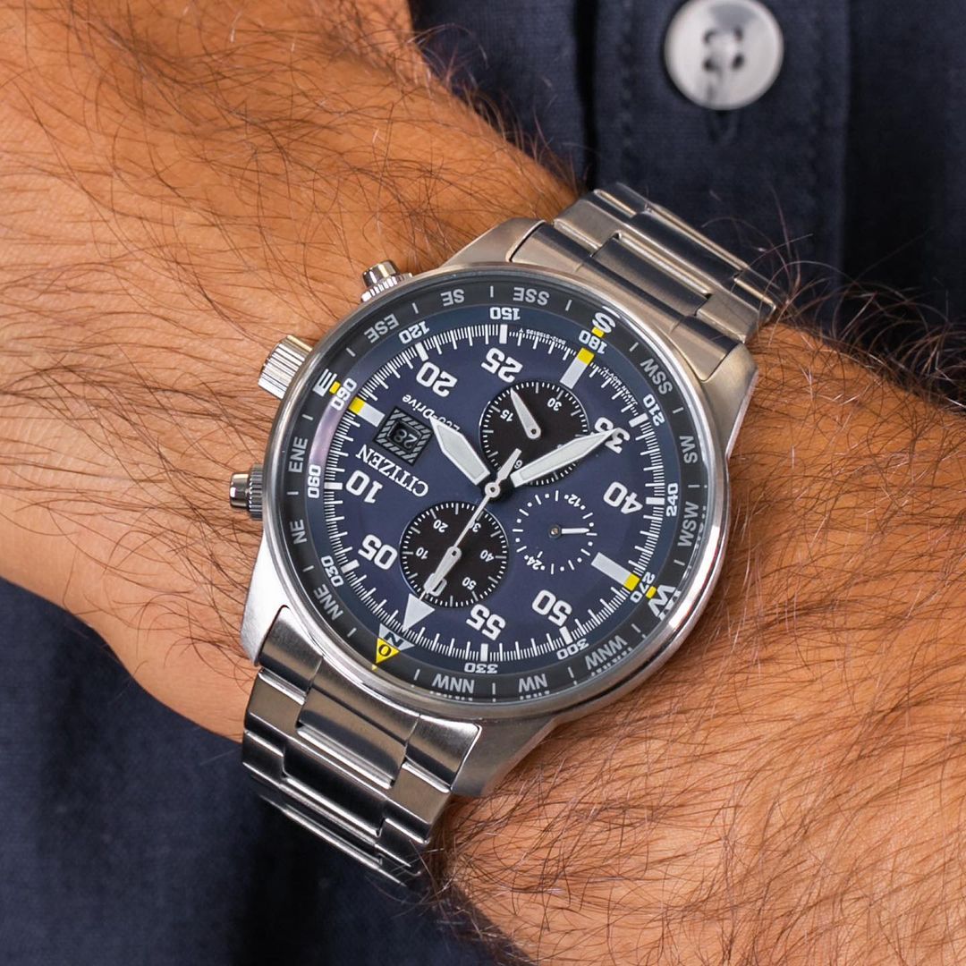 Montre Citizen Chronographe Eco-Drive — Cadran Bleu