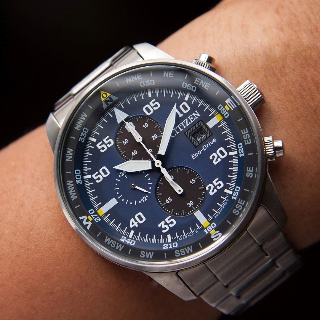 Montre Citizen Chronographe Eco-Drive — Cadran Bleu