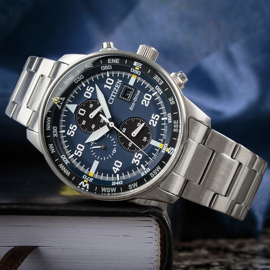 Montre Citizen Chronographe Eco-Drive — Cadran Bleu