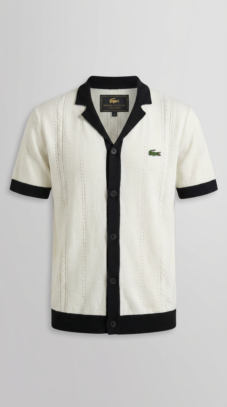 Chemise en maille bicolore aux contrastes élégants | 1 + 1 GRATUIT