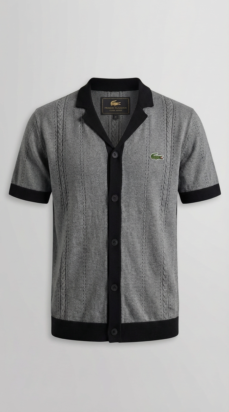 Chemise en maille bicolore aux contrastes élégants | 1 + 1 GRATUIT