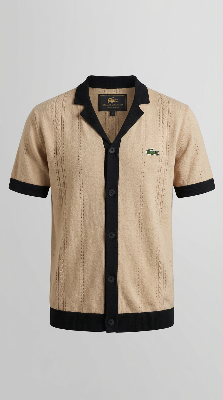 Chemise en maille bicolore aux contrastes élégants | 1 + 1 GRATUIT