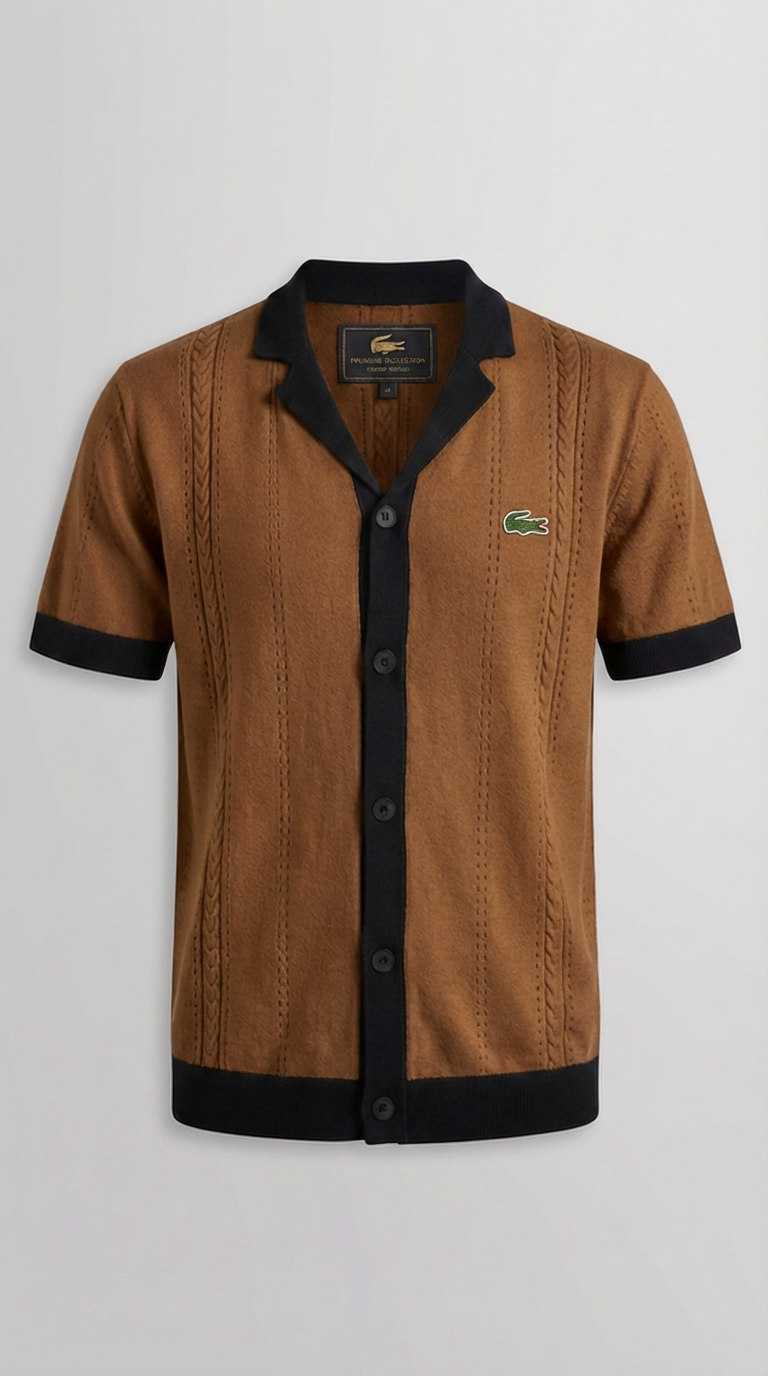 Chemise en maille bicolore aux contrastes élégants | 1 + 1 GRATUIT