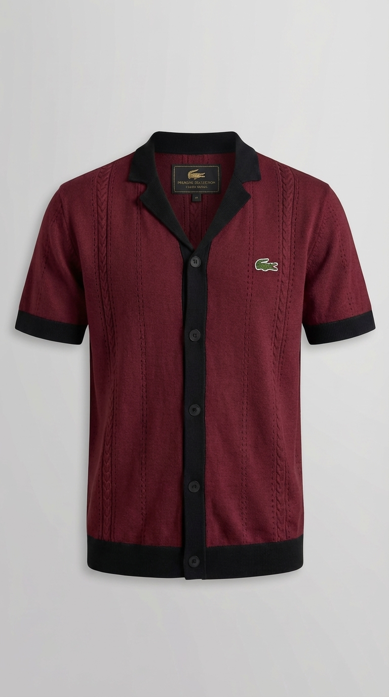 Chemise en maille bicolore aux contrastes élégants | 1 + 1 GRATUIT