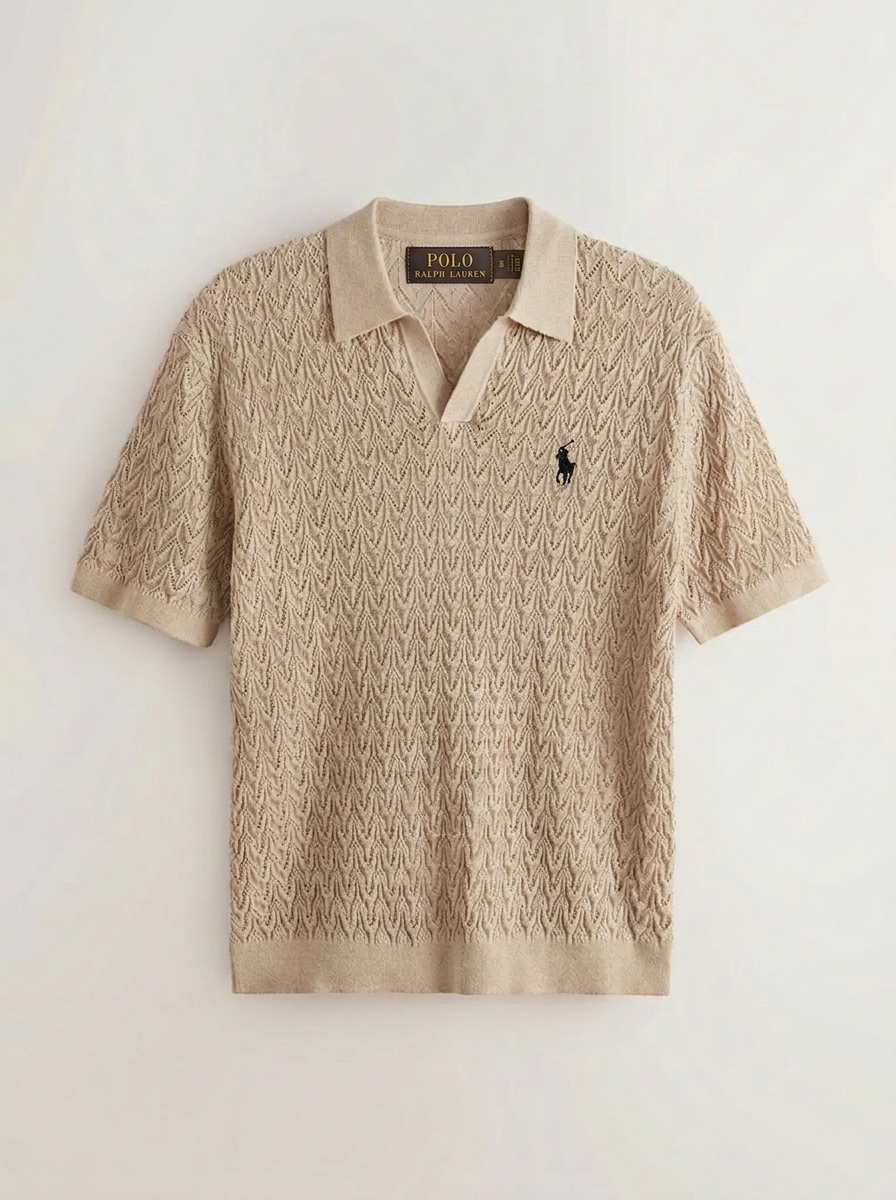 Polo en maille texturee, style raffiné et confort absolu | 1 + 1 GRATUIT