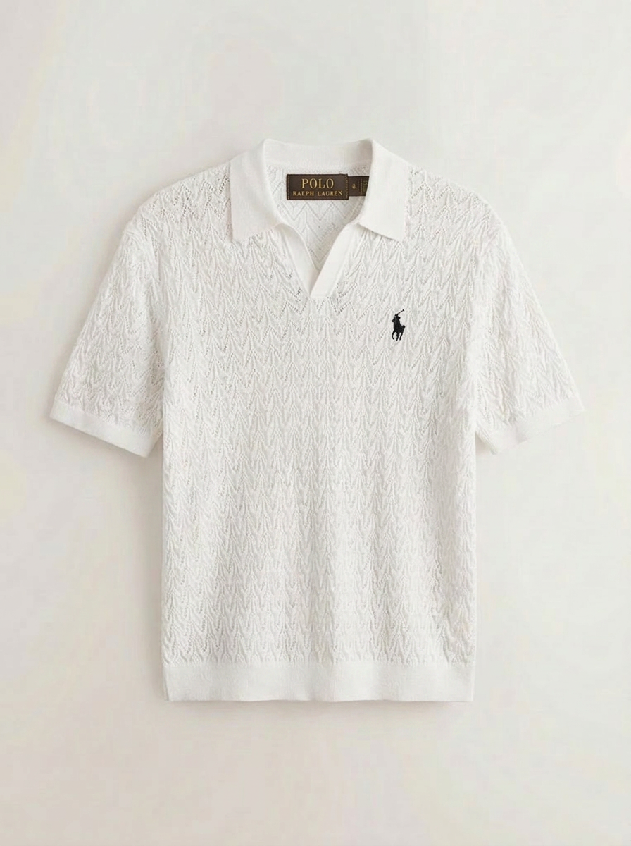 Polo en maille texturee, style raffiné et confort absolu | 1 + 1 GRATUIT