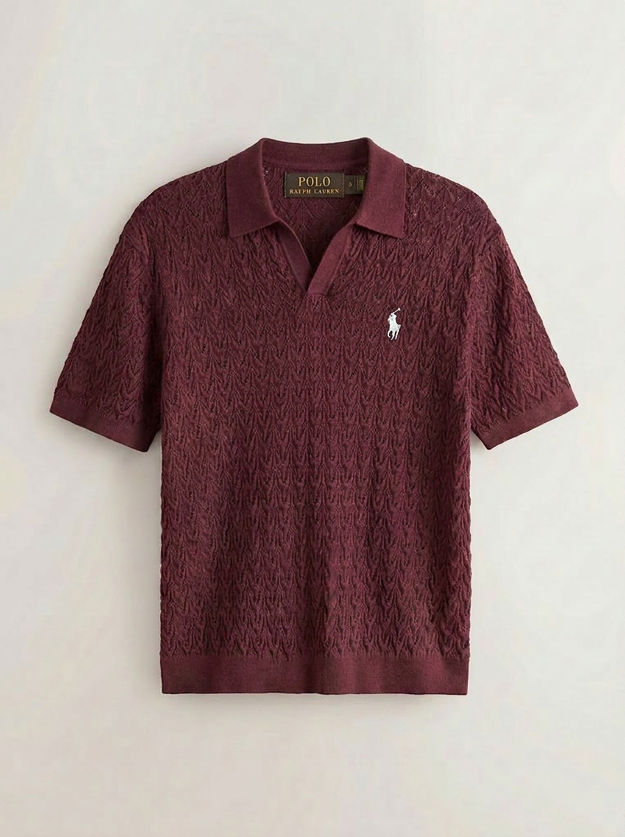 Polo en maille texturee, style raffiné et confort absolu | 1 + 1 GRATUIT