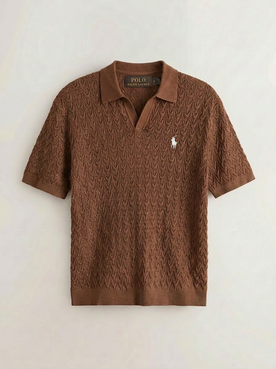 Polo en maille texturee, style raffiné et confort absolu | 1 + 1 GRATUIT