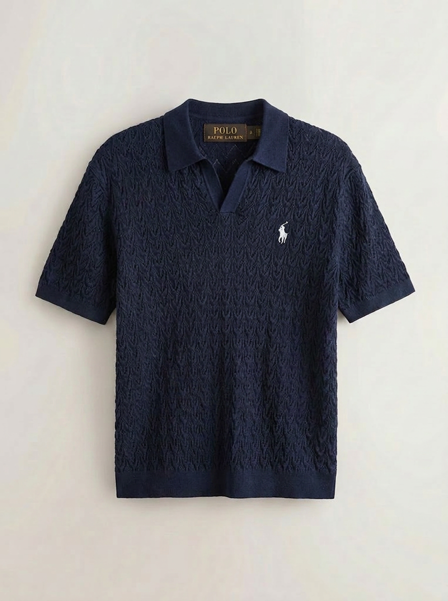 Polo en maille texturee, style raffiné et confort absolu | 1 + 1 GRATUIT