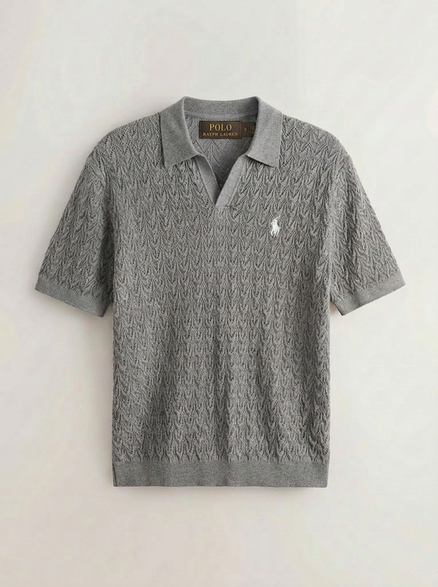 Polo en maille texturee, style raffiné et confort absolu | 1 + 1 GRATUIT