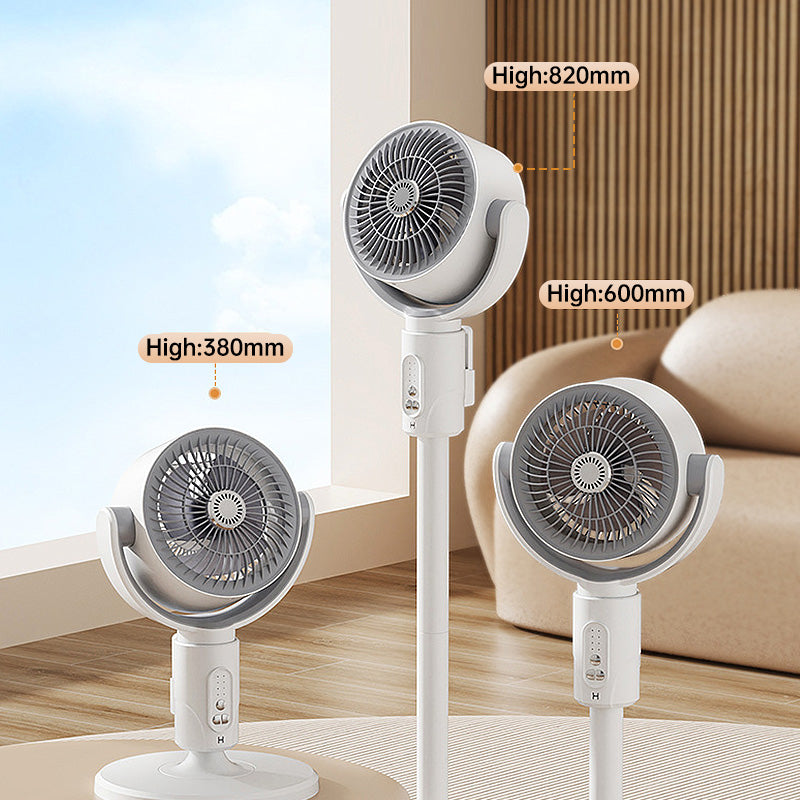Ventilateur sur pied motorisé, ventilateur très silencieux 20dB, portée de 30m, volume d'air 2465m³/h, ventilateur avec télécommande et refroidissement