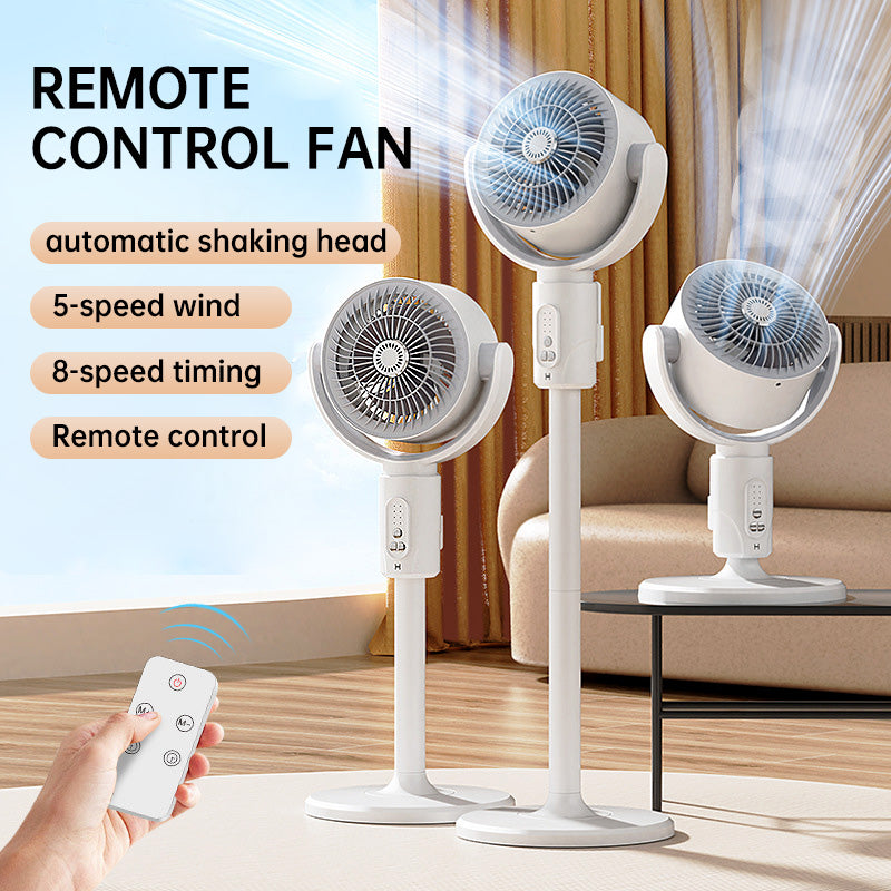 Ventilateur sur pied motorisé, ventilateur très silencieux 20dB, portée de 30m, volume d'air 2465m³/h, ventilateur avec télécommande et refroidissement