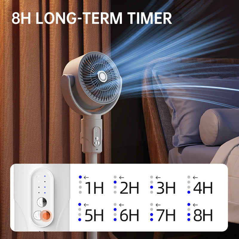 Ventilateur sur pied motorisé, ventilateur très silencieux 20dB, portée de 30m, volume d'air 2465m³/h, ventilateur avec télécommande et refroidissement